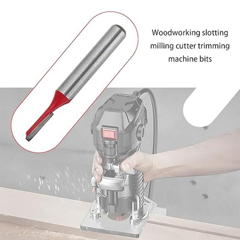 Router Bit 1/4" Shank 1/8" Cutting Dia Single Straight Flute