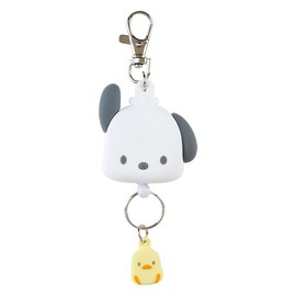 Sanrio 168882 Pochacco Face Shaped Reel Key Holder Pochacco Key Mascot Pochacco 5.3 x 1.8 x 0.7 inches (13.5 x 4.5 x 1.8 cm) Character