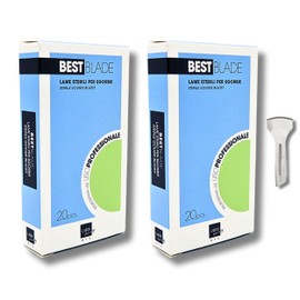 Best Blade – 40 sterile Einwegklingen (2 Packungen mit 20 Stück) für Pediküre, Hornhautentfernung und Fußpflege (Size 15)