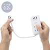 Sanwa Supply TAP-MCU3W Retractable Mobile Tap (3 ACs, 1 Type-C,