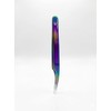 Wishbeauty Rainbow Eyelash Extension Tweezer - Professional Elbow Curved Tool