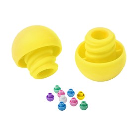 Syringe Caps for pets fit Slip leur and Lock luer YELLOW, Self-Righting (100 Caps)