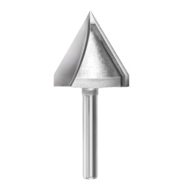 FOCMKEAS 60 Degree 32mm Cutting Diameter V Groove Router Bit 3D Router Bits with 6mm Shank, Tungsten Steel Carbide Tipped V Grooving Bit for CNC Engraving, Carving Woodworking Tool