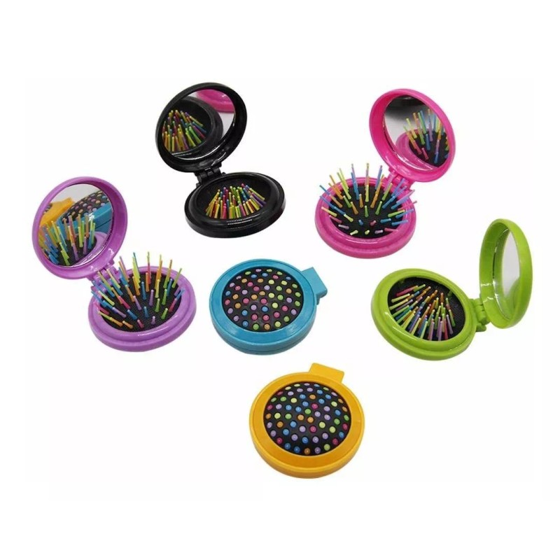 Happy Trees 6 Pcs Viaje Redondo Cepillo De Pelo Con