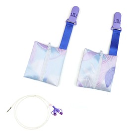 rainbowstar 2 pack Feeding Tube Pouch with Zip for NJ Nasogastric Tube Storage Pocket NG Tube Holder Waterproof