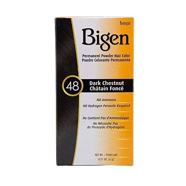 Bigen Permanent Powder Hair Color 48 Dark Chestnut 1 ea