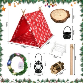 Miniature Dollhouse Accessories, LED Campfire Gnome Accessories Christmas, Dollhouse Campfire, Miniature Camp Fire, Miniature Garden Decoration