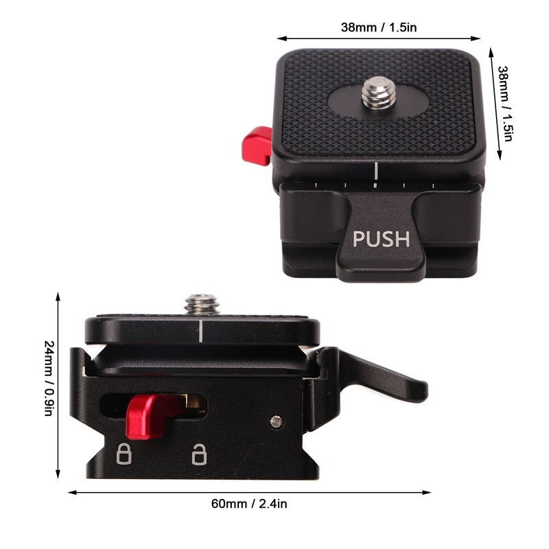 Camera Tripod Ball Head Quick Release Plate QR Plate With