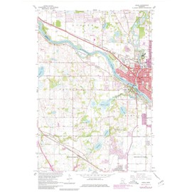 YellowMaps Anoka MN topo map, 1:24000 Scale, 7.5 X 7.5 Minute, Historical, 1967, Updated 1980, 27.35 x 21.31 in - Polypropylene