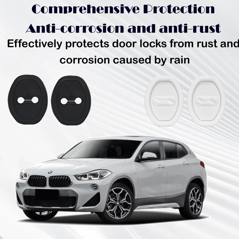 Clwalny 4PCS Car Silicone Door Lock Latches Cover, Door Latches
