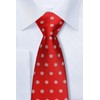 Retreez Men Woven Tie Snowflake Christmas 8 cm - red