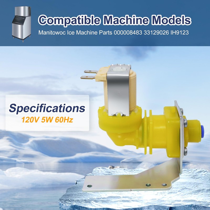D.I.Accessa 000009120 000009123 Ice Machine Water Inlet Valve Assembly（OEM）for Manitowoc