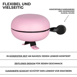 URBAN ZWEIRAD Bicycle Bell Pink - Bicycle Bell Big Mama (Large), Bell for Dutch Bike or Women's Bicycle - Available in Many Colours (Lilac)