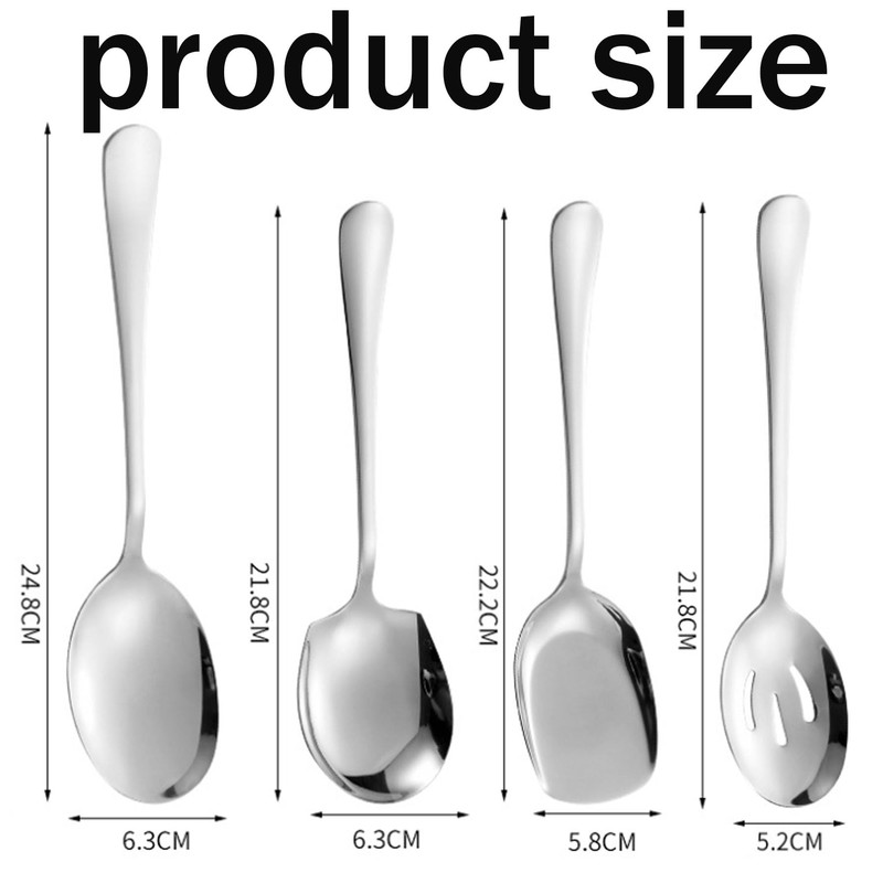 BAIYSFFG Serving Spoons Large,4 Pcs Stainless Steel Buffet Serving Spoon