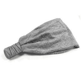 Wrapables Wide Headband Hair Accessory with Sparkles for Dress Up, Light Gray