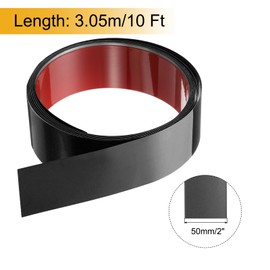 uxcell Stainless Steel Wall Molding, 10Ft x 2 inch, Peel and Stick Metal Trim, Self-Adhesive Mirror Trim for Wall, Ceiling, Fireplace, Mirror Edging, Black