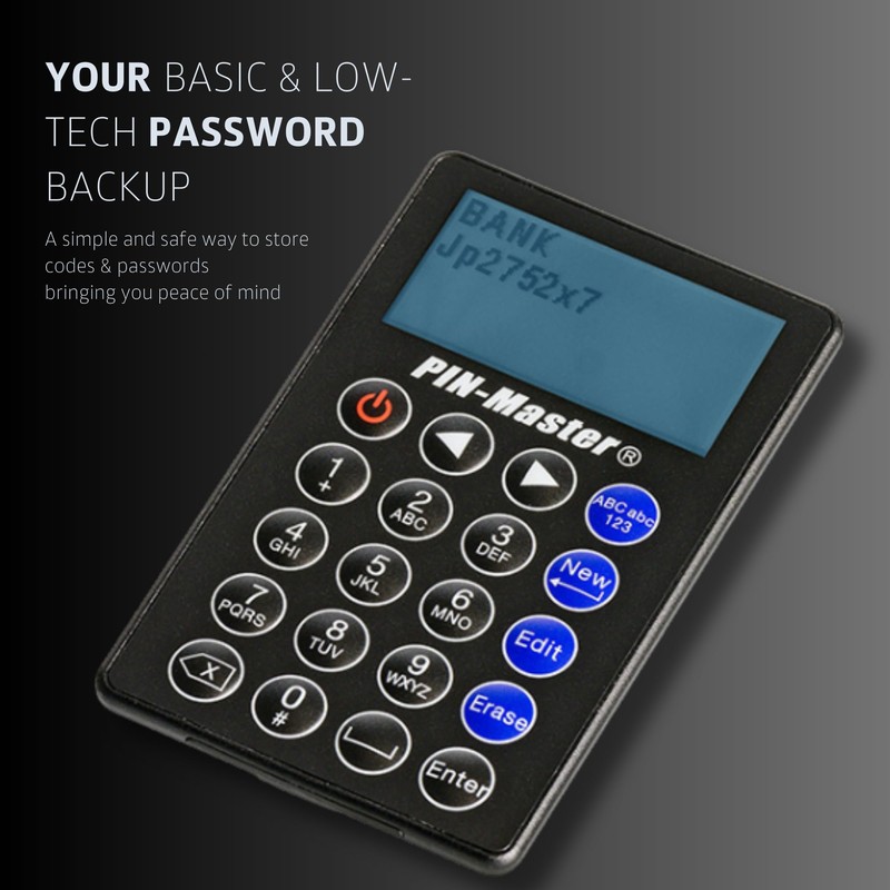 Pin-Master Password Keeper (150 Codes – 60 Characters Each) -