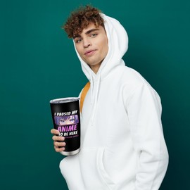 CVROY Anime Gifts Tumbler 20OZ, Ani-me Merch Gifts for Men/Women, Funny Cartoon Lover Gift for Girls/Boys, I Paused My Anime to Be Here, Birthday Christmas Present for Him/Her