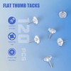 120 Count Clear Push Pin Tacks, Premium Thumb Tacks Steel