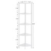 VIMBER Corner Shelf, 5-Tier Corner Bookshelf, Industrial Corner Ladder Shelf,