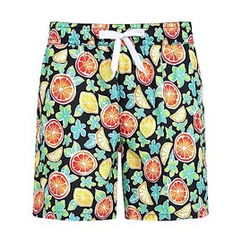 Kanu Surf Men's Standard Havana Swim Trunks (Regular & Extended Sizes), Citrus Black
