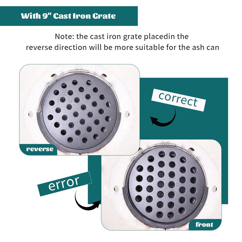 KAMaster New Cast Iron Ash Can with Handle Charcoal Ash