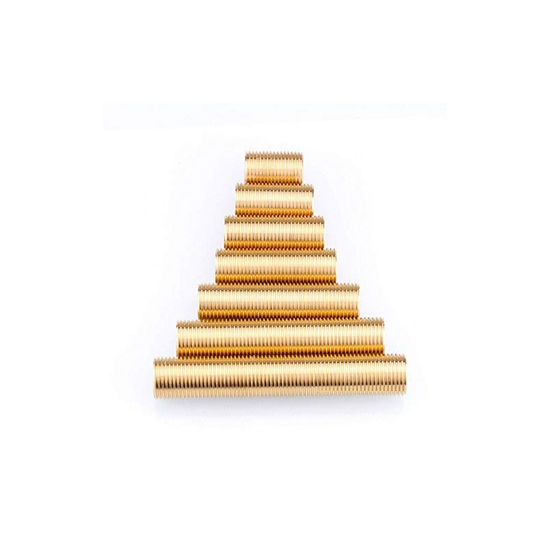 Threaded Tube 2PCS 1/2" Brass Running Nipple Long Threaded Plumbing