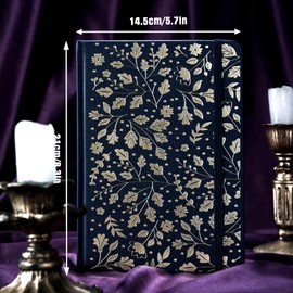 TIEFOSSI Bullet Dot Journal, Vintage Notebook for Women and Men, 160 g/m², 192 Premium Pages, A5 Hardcover Notebook as a Gift, for Daily Writing in Travel Agency