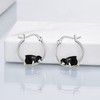 Fox/Frog/Pig Earrings 925 Sterling Silver Origami Fox/Frog/Pig Hoop Earrings Gifts
