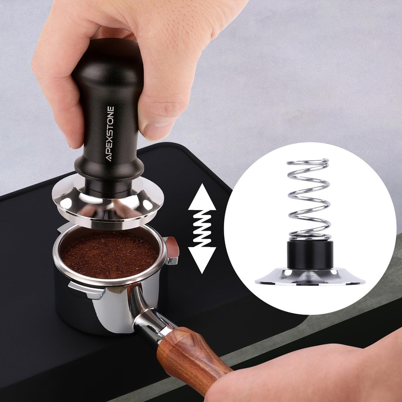 Apexstone Coffee Tamper Spring Loaded 51mm, Calibrated Espresso Tamper 51mm,