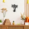 BFORXRO Metal Palm Tree Wall Art Decor, Black, 9.8x11 Inch