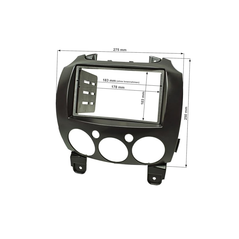 tomzz Audio 2433-009 Double DIN Radio Faceplate Compatible with Mazda