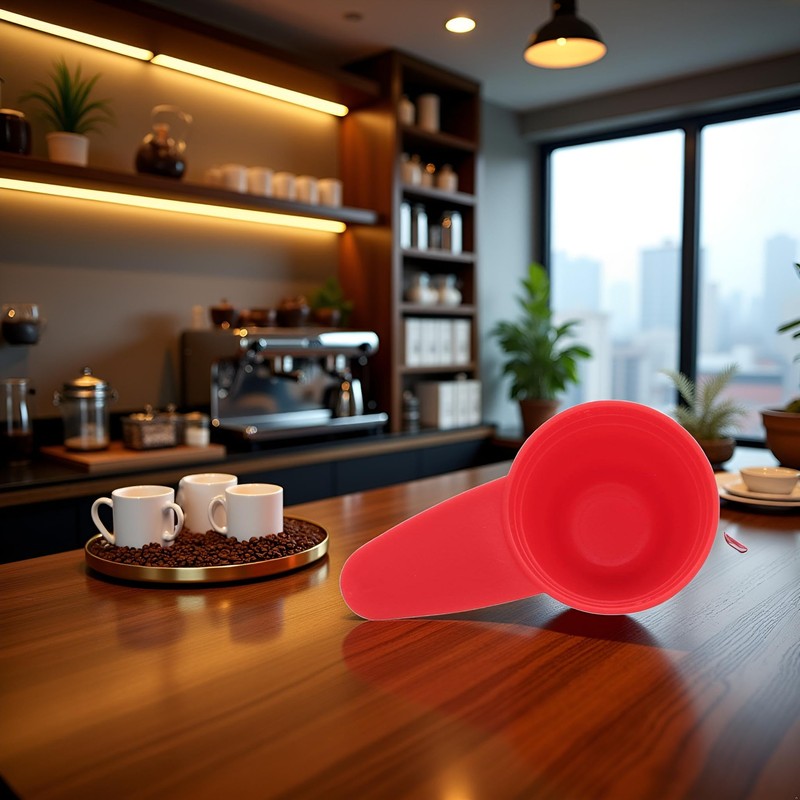 Red Plastic Coffee Scoop Measuring Scoop Suitable for Ground Beans
