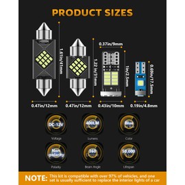 Zakolak 24PCS LED Interior Car Lights, Extremely Bright LED Bulb Kit, Applicable to Dome Map Door Lights and Other Parts Replacement for Your Cars, to Help You See Inside The Car at Night（Ice Blue）