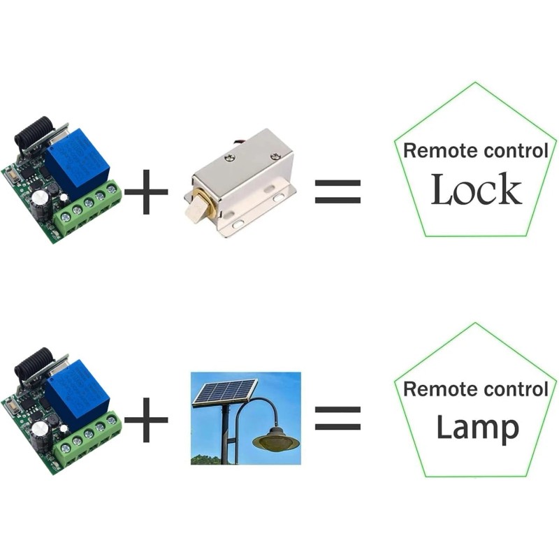 QIACHIP DC 5V 9V 12V 24V 48V Wireless Remote Switch