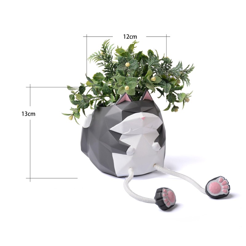 HAUCOZE Animal Planter Succulent Pots Flower Gifts Cat Sculpture Decor