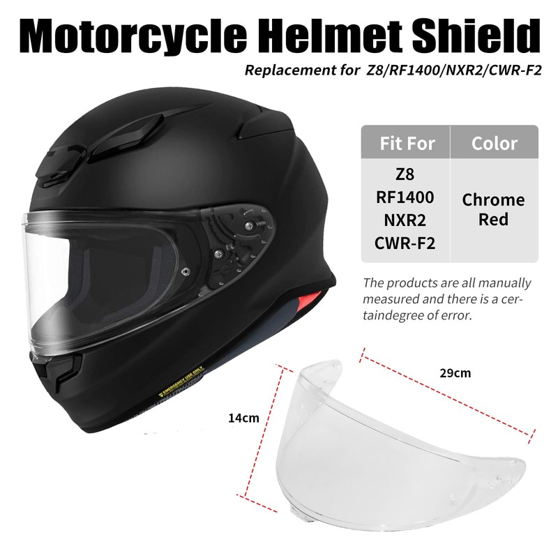 VCOROS RF-1400 Helmet Visor Replacement Face Shield Accessories Compatible with