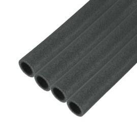 sourcing map 4pcs Pipe Insulation Foam Tube Pipe Lagging 25mm(1 Inch) ID 35mm OD 2ft Freeze Protection for Copper Pipe, Black