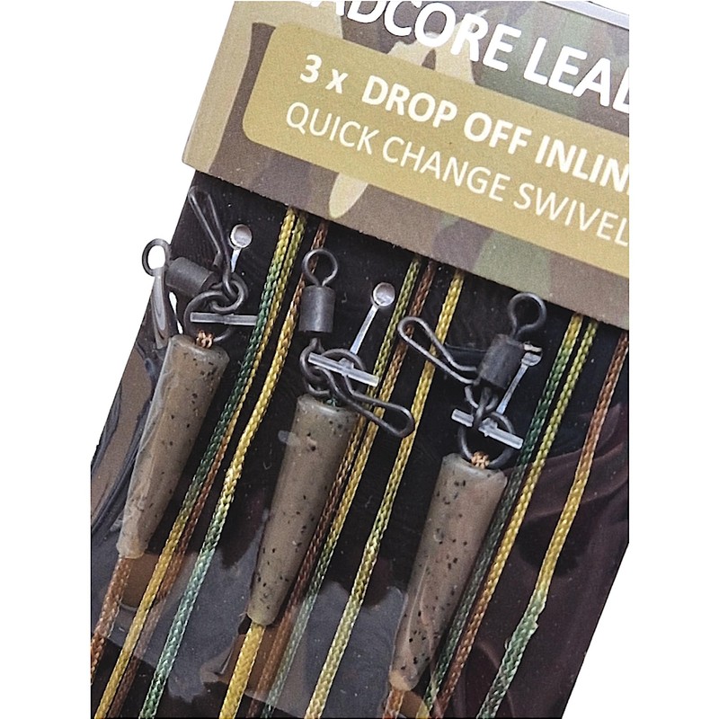 TJR Tackle Camo QC Drop Off Solid Bag Leadcore Leaders