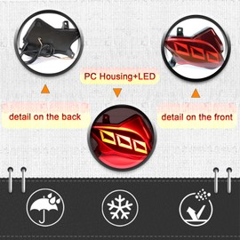 BINQIGOO Smoked Housing Full LED Rear Reflector Fog DRL Kit for Toyota Highlander 2020-2023 Function as Sequential Turn Signal Lights,Daytime Running Light,Brake Light Kit