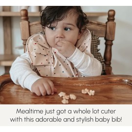 SMOOCH (2 Pack Waterproof Bib for Baby & Toddlers - Soft & Comfortable, Washable or Wipe Clean - Ideal feeding bib for Infants and Toddlers - Better than Silicone - Baby Bibs (Confetti & Sage)