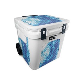 MightySkins Carbon Fiber Skin Compatible with Yeti Roadie 48 Wheeled Cooler - Vibrant Smoke | Protective, Durable Textured Carbon Fiber Finish | Easy to Apply and Change Style | Made in The USA