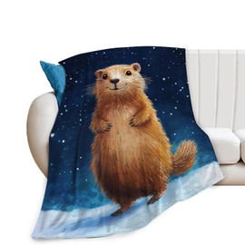 Golakra Groundhog Throw Blanket Cozy Plush Groundhog Gifts Blankets Flannel Fleece Lightweight Fuzzy Animal Blanket for Girls Women 50"X40"