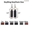 CestAntiQ Genuine Leather Key Ring Premium Key Fob Chain, Durable