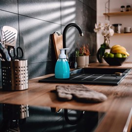 Clear Plastic Foaming Bathroom Countertop Soap Dispensers, Foaming Pump Bottles, Refillable Plastic Container for Liquid Soap 250ml (8.5 oz) - (3 Pack)