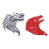 3D Metal Wolf Head Chrome Emblem Badge Radiator Grill Car