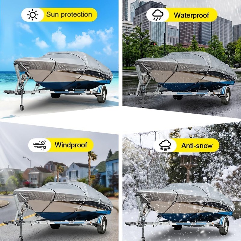 Fshihine Boat Cover Support Poles, 2 Pack Adjustable Stainless Steel