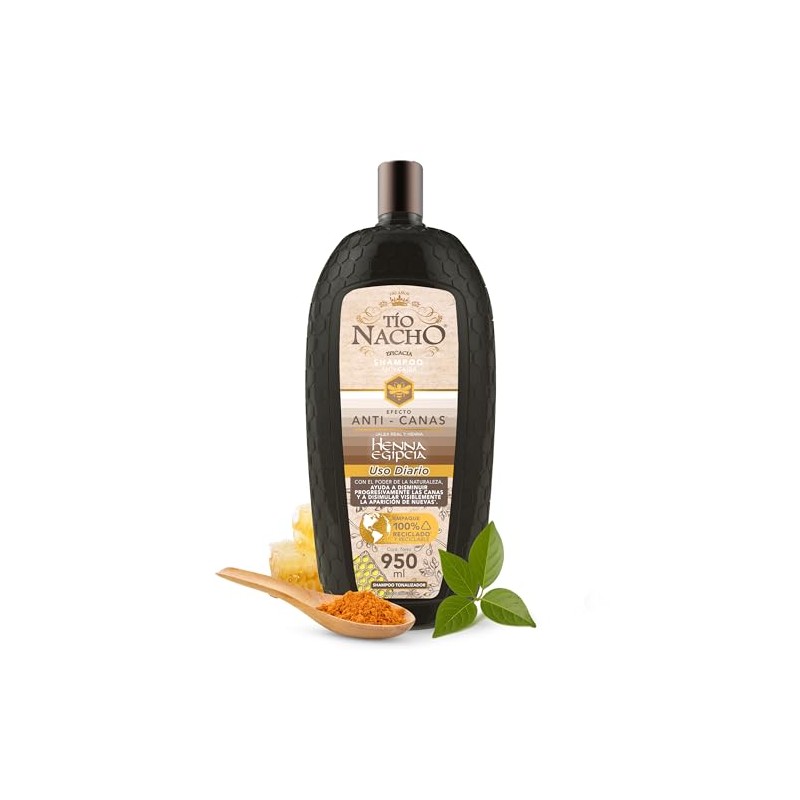 TÍO NACHO Shampoo Anti-Canas y Anti-Caída con Jalea Real y