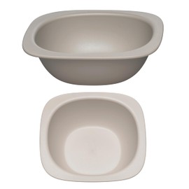 nip Green Öko Baby Breischale ab 4 Monate, bruchfest, mikrowellen- und spülmaschinengeeignet, perfekt für Beikoststart, BPA-frei, ohne Melamin, nachhaltig, 2er Set, Grau