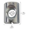 (12) Cross Dowels/Barrel Nuts - 1/4-20 12mm X 10mm Zinc-Plated